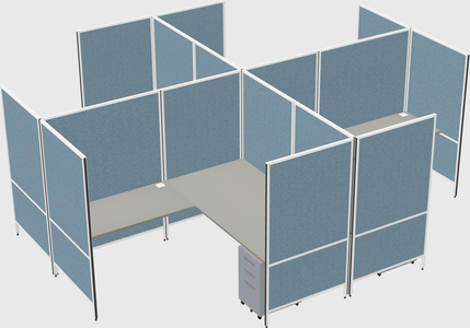 Modern modular quad l-shaped panel system