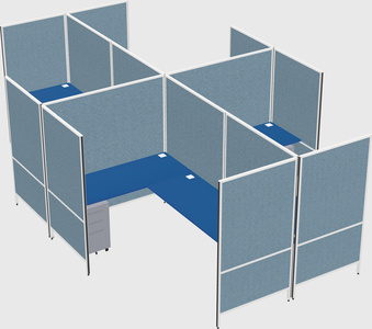 Modern modular quad l-shaped panel system