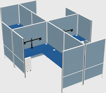 Modern modular quad l-shaped panel system
