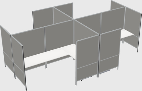 Modern modular quad l-shaped panel system