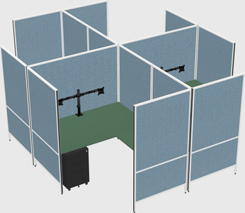Système de panneaux modulaires modernes en forme de l quadruple