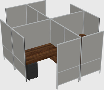 Modern modular quad l-shaped panel system
