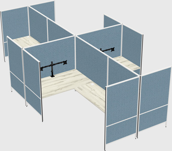 Modern modular quad l-shaped panel system