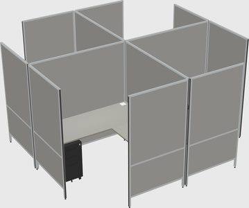 Système de panneaux modulaires modernes en forme de l quadruple