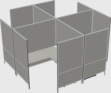 Système de panneaux modulaires modernes en forme de l quadruple