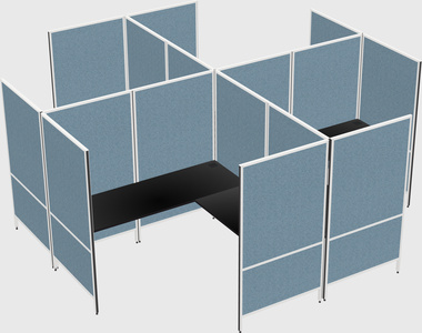 Système de panneaux modulaires modernes en forme de l quadruple