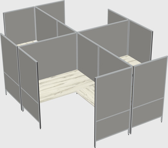现代模块化四边形l型面板系统