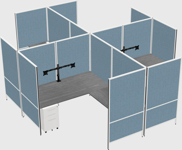 Modern modular quad l-shaped panel system