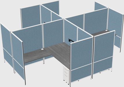 Modern modular quad l-shaped panel system