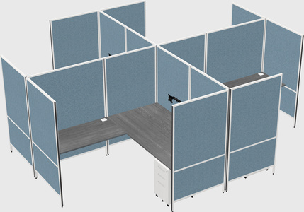 Modern modular quad l-shaped panel system