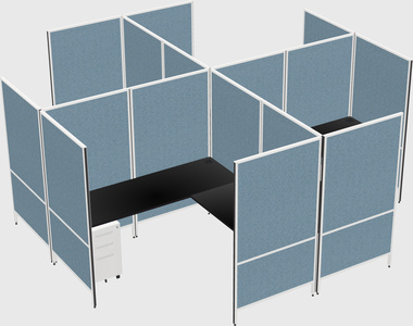 Système de panneaux modulaires modernes en forme de l quadruple