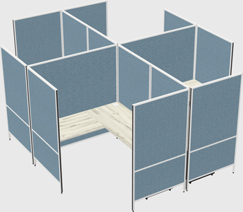 Modern modular quad l-shaped panel system