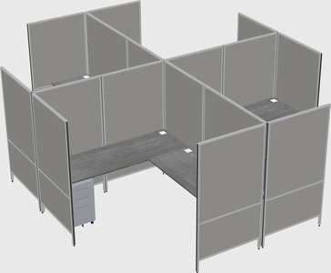 Modern modular quad l-shaped panel system
