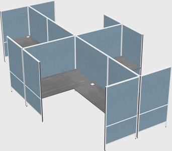 Modern modular quad l-shaped panel system