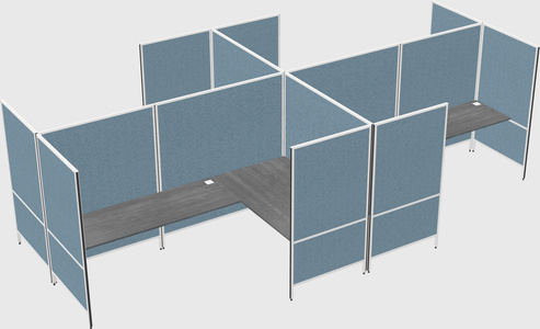Modern modular quad l-shaped panel system