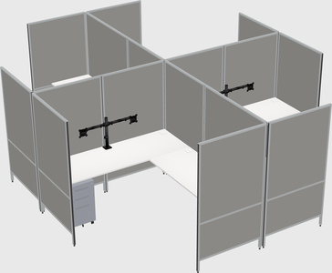 Système de panneaux modulaires modernes en forme de l quadruple