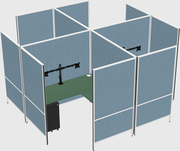 Système de panneaux modulaires modernes en forme de l quadruple