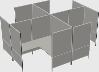 Système de panneaux modulaires modernes en forme de l quadruple