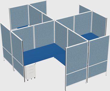 Modern modular quad l-shaped panel system