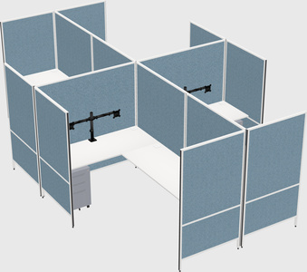 Modern modular quad l-shaped panel system