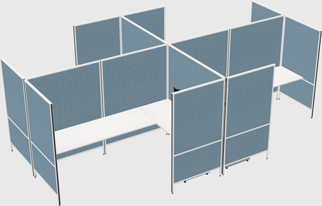 Modern modular quad l-shaped panel system