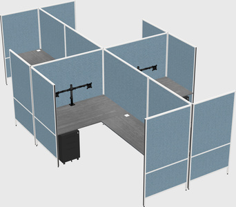 Modern modular quad l-shaped panel system