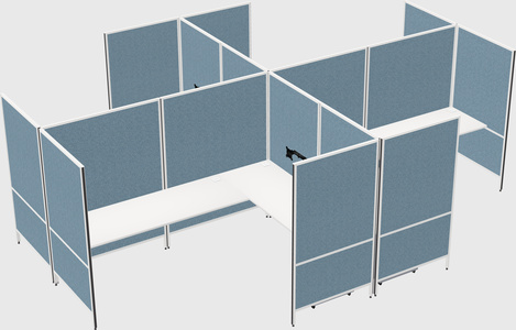 Modern modular quad l-shaped panel system