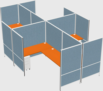 Modern modular quad l-shaped panel system