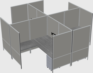 Modern modular quad l-shaped panel system