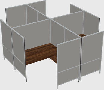Modern modular quad l-shaped panel system