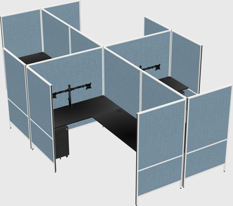 现代模块化四边形l型面板系统