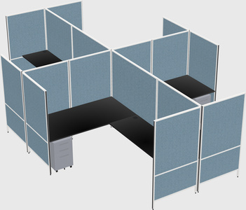 Modern modular quad l-shaped panel system