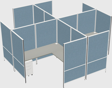 Système de panneaux modulaires modernes en forme de l quadruple