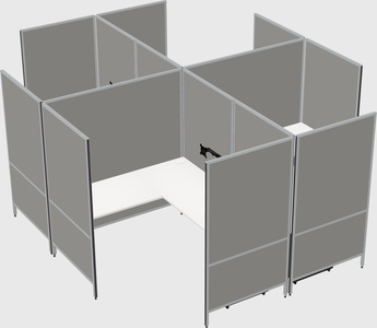 Modern modular quad l-shaped panel system