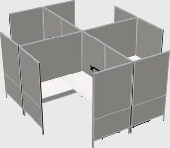 Modern modular quad l-shaped panel system