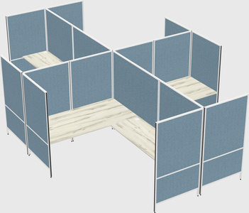 Modern modular quad l-shaped panel system