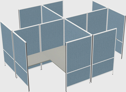 Modern modular quad l-shaped panel system