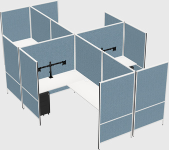 现代模块化四边形l型面板系统