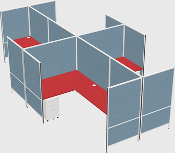 Modern modular quad l-shaped panel system