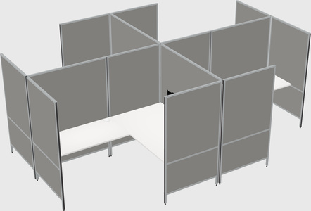 Modern modular quad l-shaped panel system