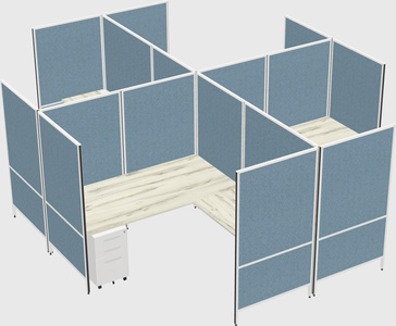 Modern modular quad l-shaped panel system