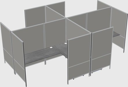 Modern modular quad l-shaped panel system