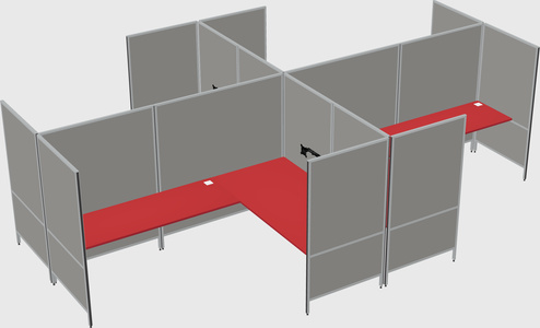 现代模块化四边形l型面板系统