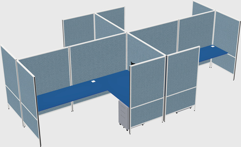Modern modular quad l-shaped panel system