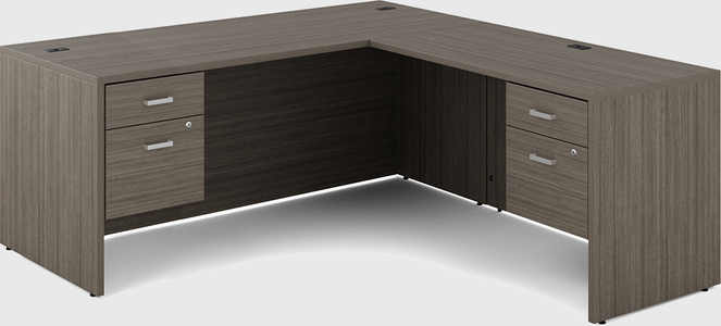 L-shaped commercial grade office desk