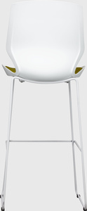 Curvilinear bar height chair