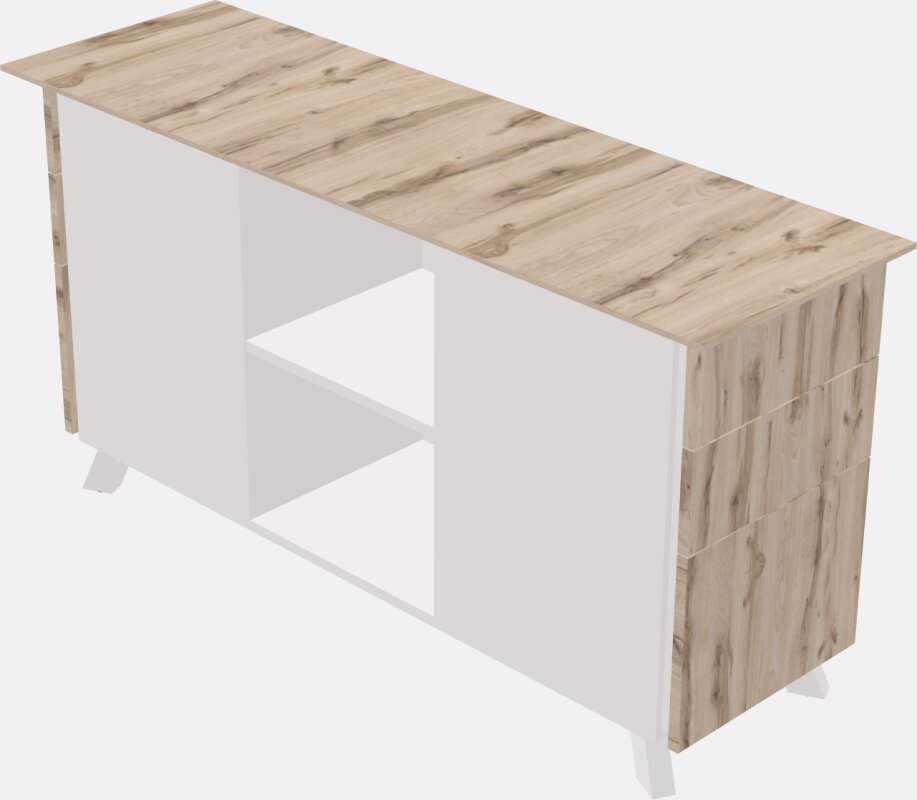 Side Cabinet For Beveled Edge Sharing Desk