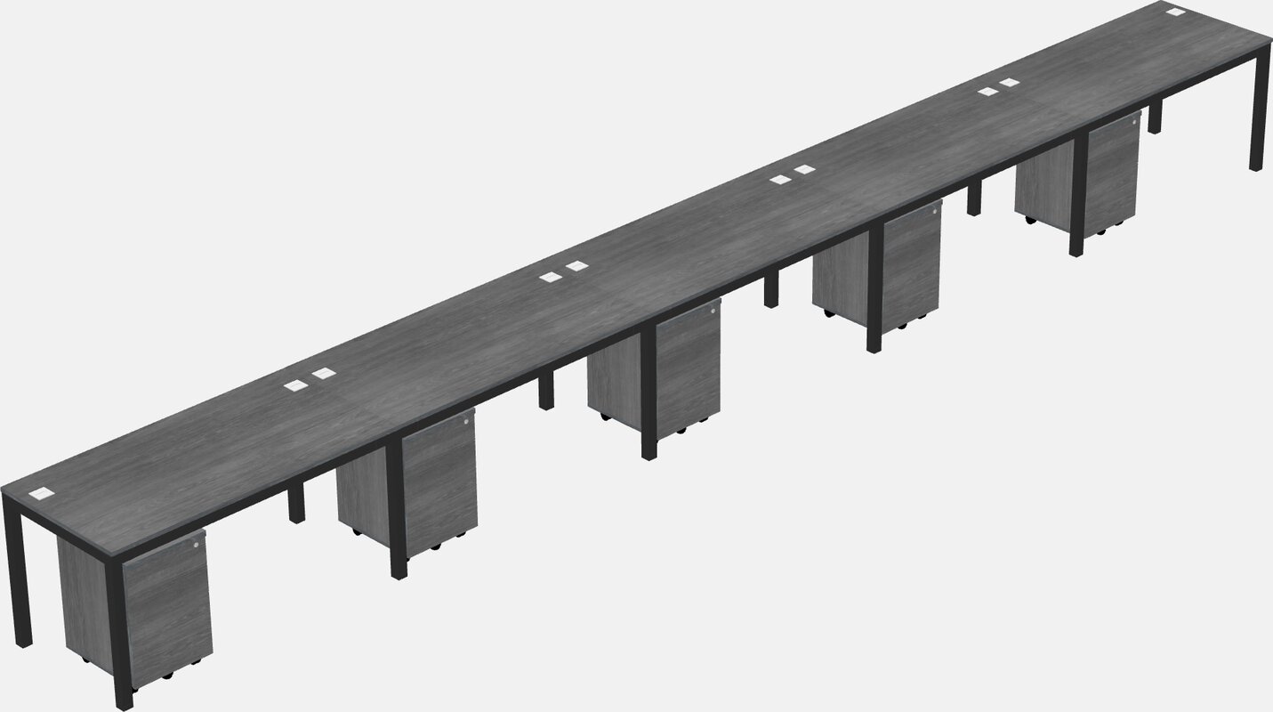 Rectangular Desk - Metal Frame
