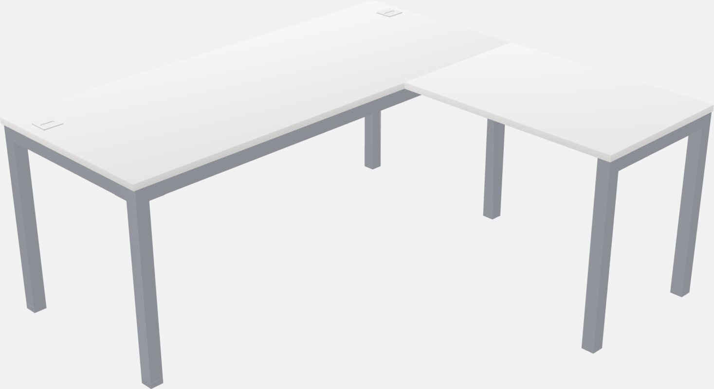 L-shaped Desk - Metal Frame