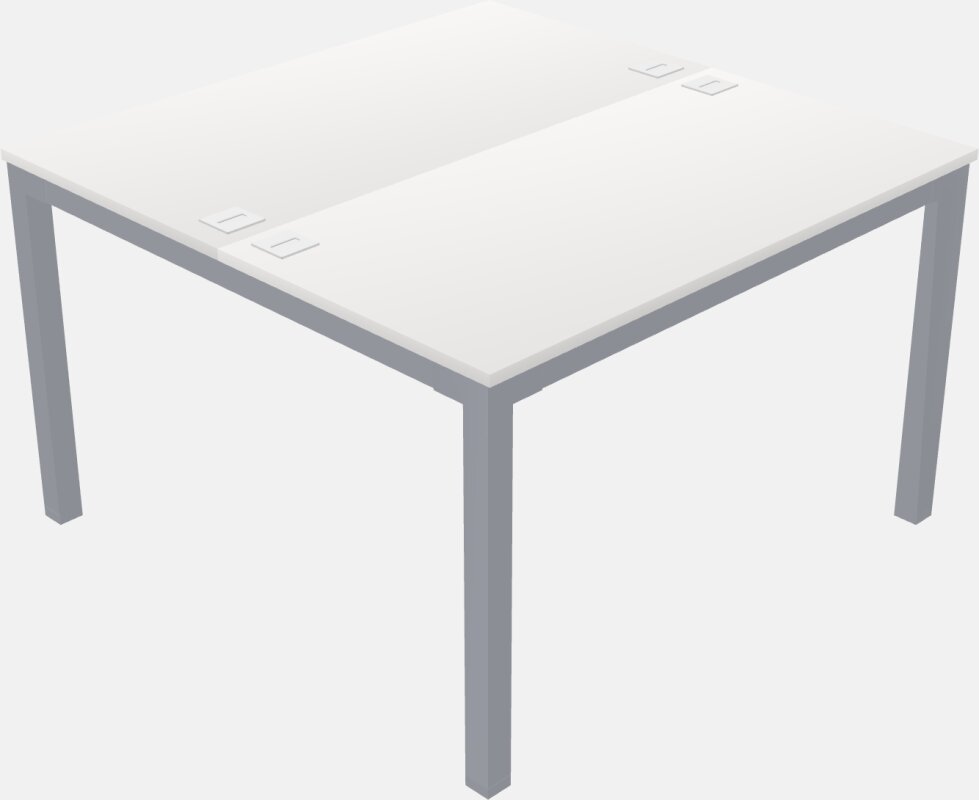 Shared Rectangular Desks - Metal Frame